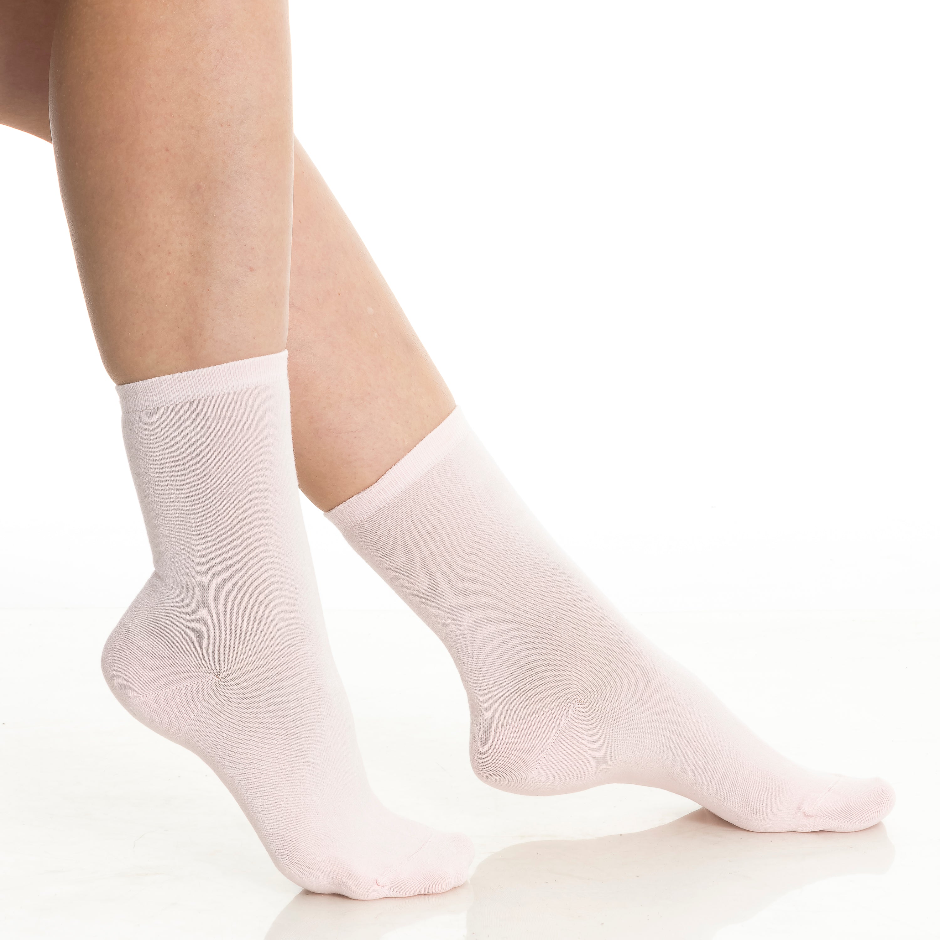 BAMBOOVEN Womens Rayon Made From Bamboo Dress Socks, Thin Soft Crew Socks 3 Pairs - Bambooven