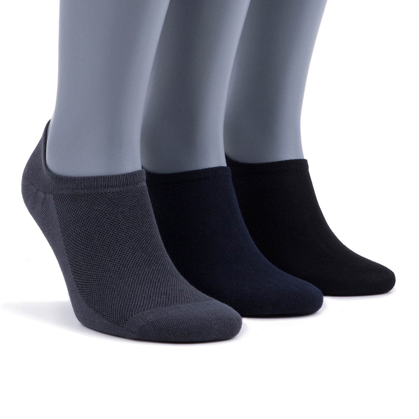 Lot de 3 paires de chaussettes invisibles en bambou pour homme - 443