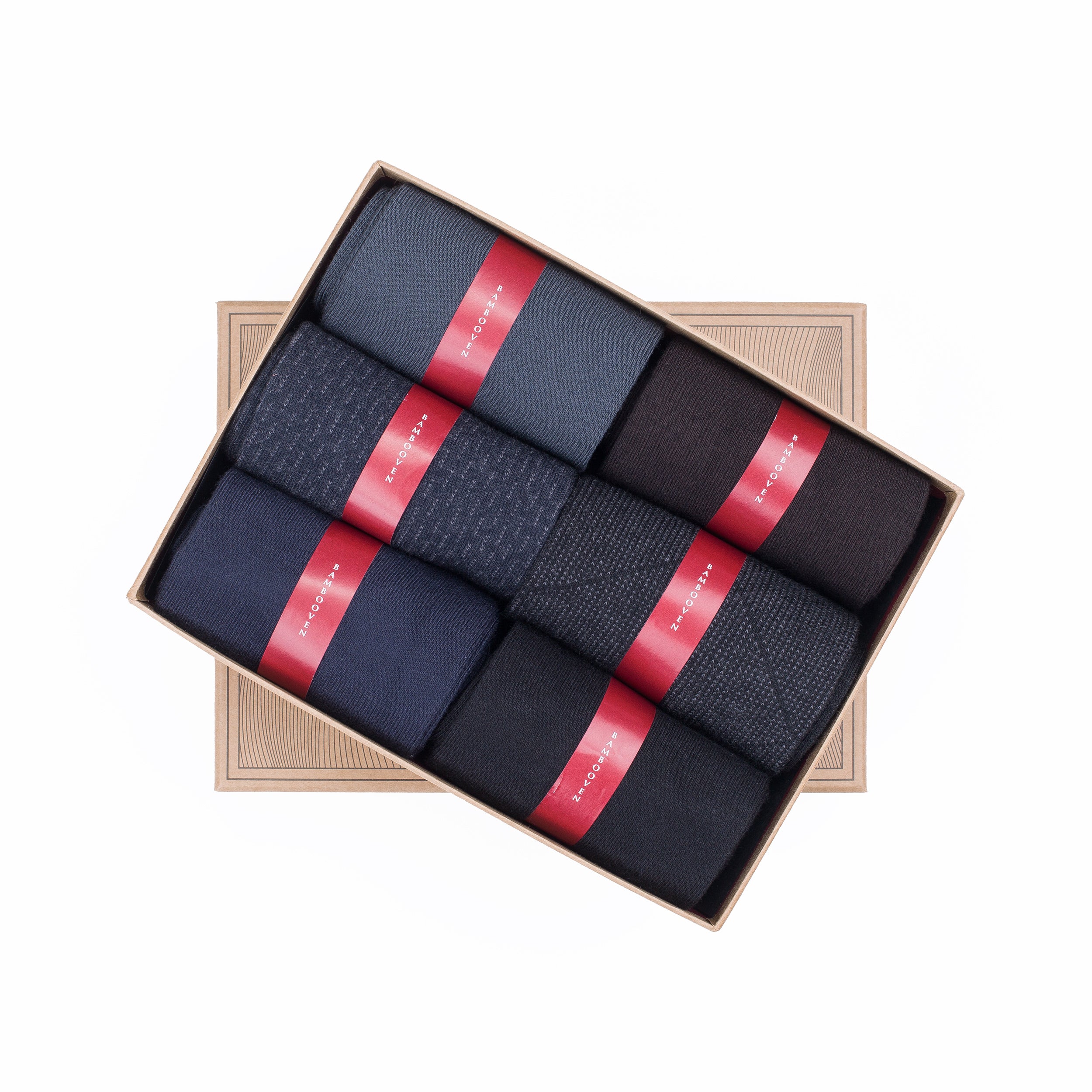 Bambooven Men’s Dress & Trouser Socks – Odor-Free Bamboo (6 Pairs) 544 - Bambooven