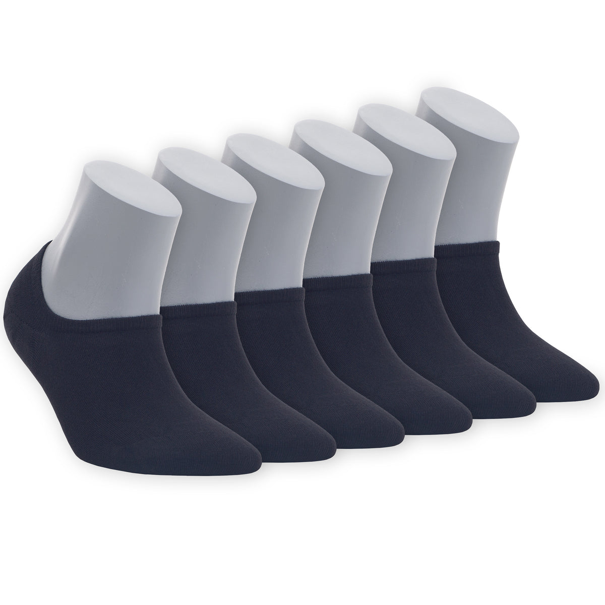 Women’s Bamboo No-Show Socks 6-Pack | Invisible, Breathable, Moisture-Wicking Socks