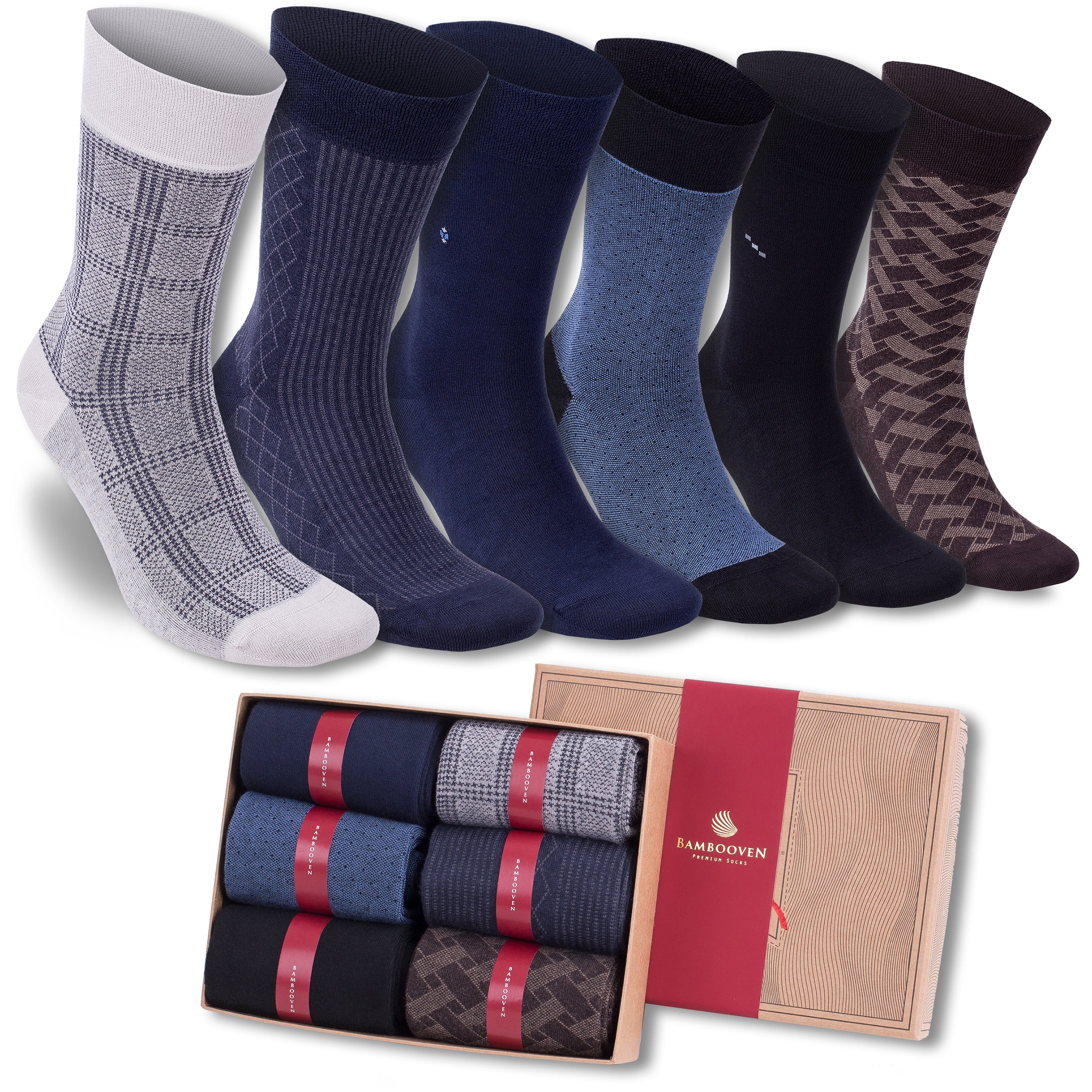 Men’s Bamboo Dress & Trouser Socks 6-Pack - 595 - Bambooven