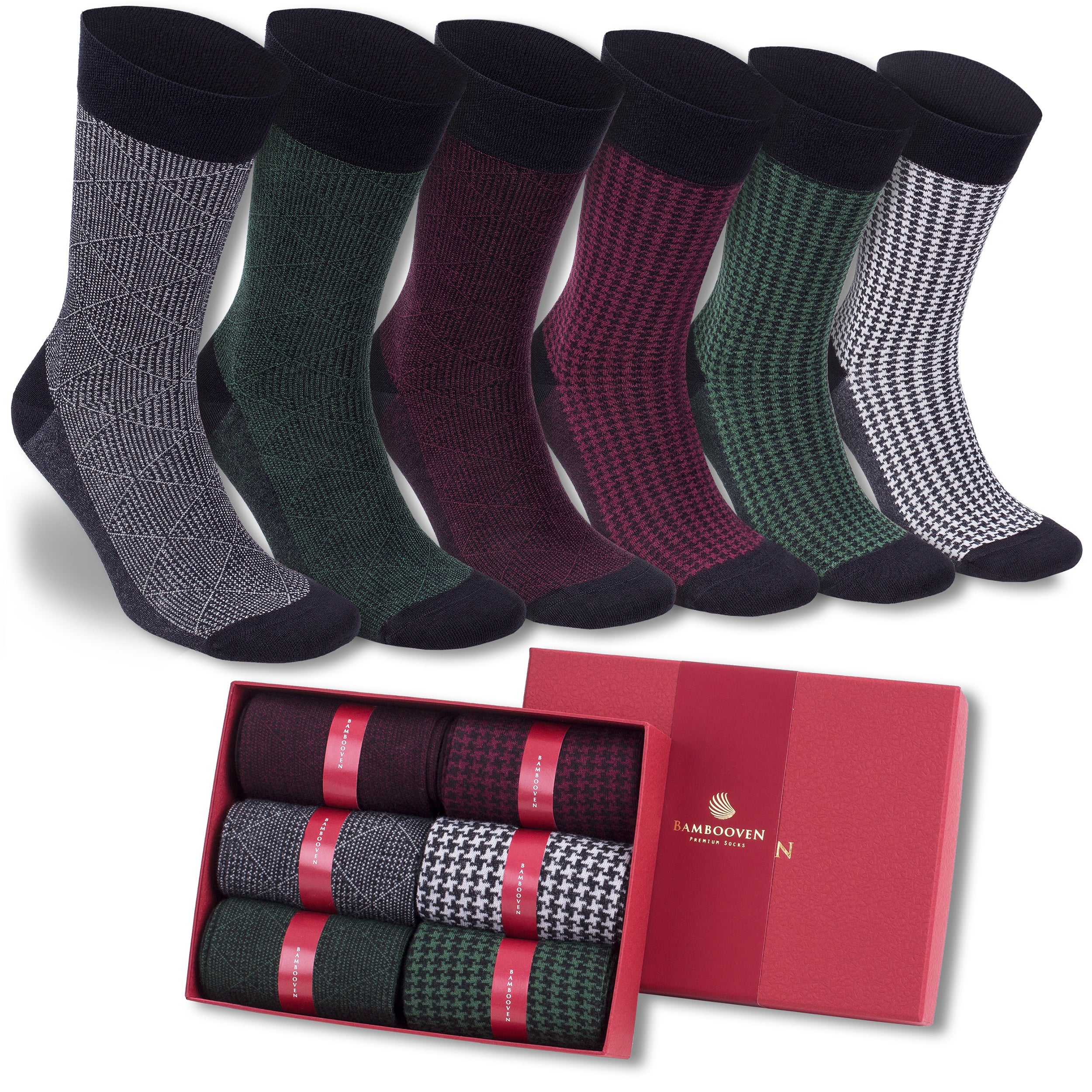 Men’s Bamboo Dress & Trouser Socks 6-Pack - 625 - Bambooven