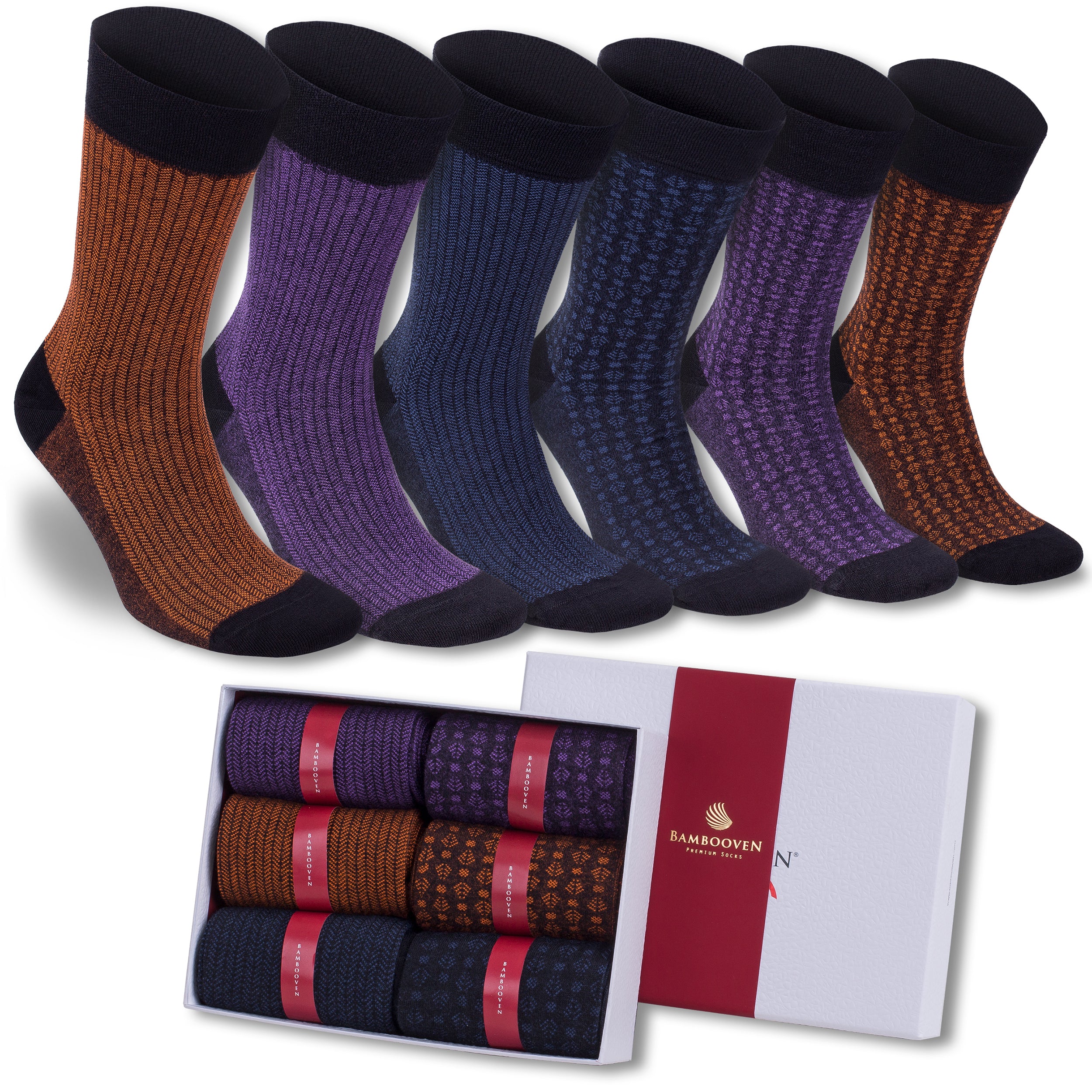 Men’s Bamboo Dress & Trouser Socks 6-Pack - 626 - Bambooven