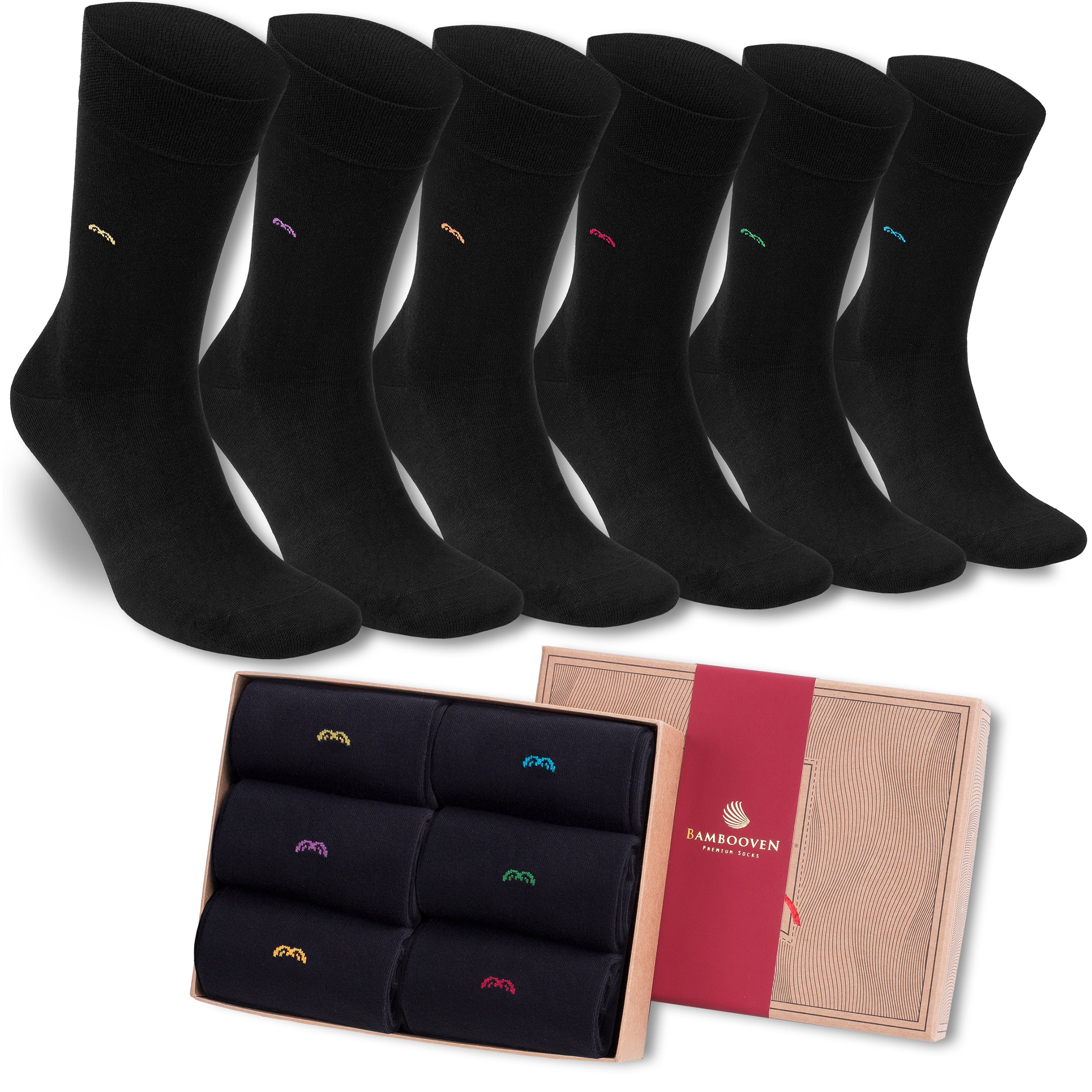 Men’s Bamboo Dress & Trouser Socks 6-Pack - 635 - Bambooven