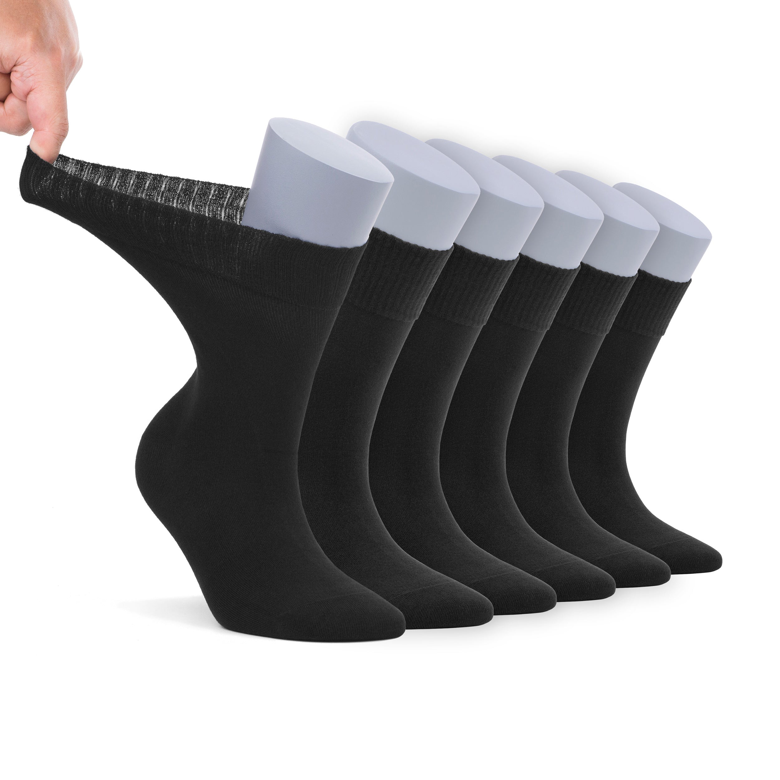 Women’s Bamboo Diabetic Crew Socks 6 Pack - 587