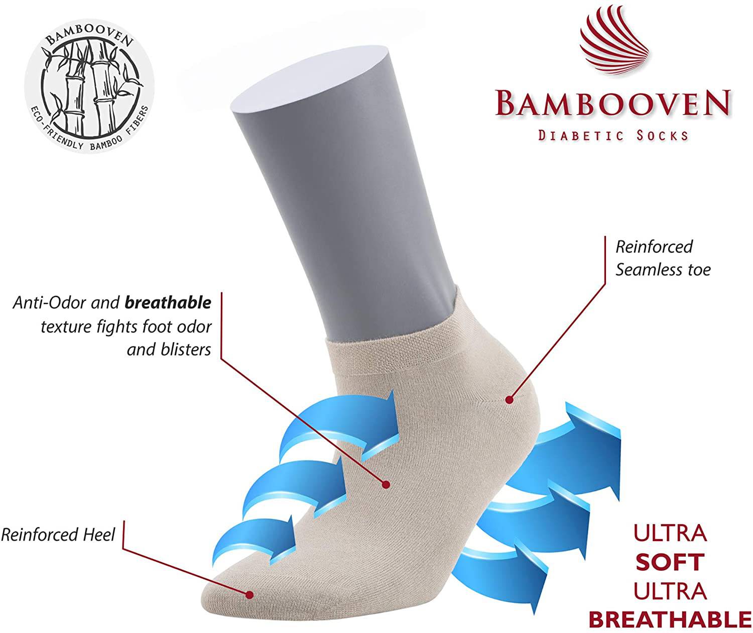 Bambooven Women’s Casual Ankle Socks – (12 Pack)-554 - Bambooven