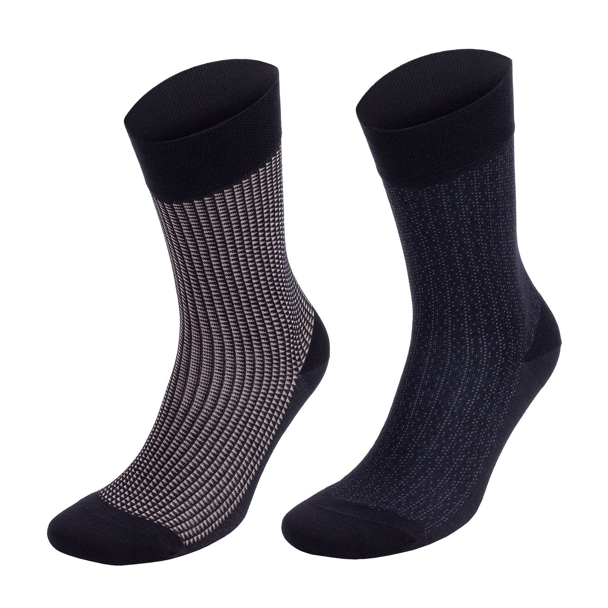 Men’s Bamboo Lightweight Dress Socks 8-Pack Gift Box, Navy, Taupe & Cream