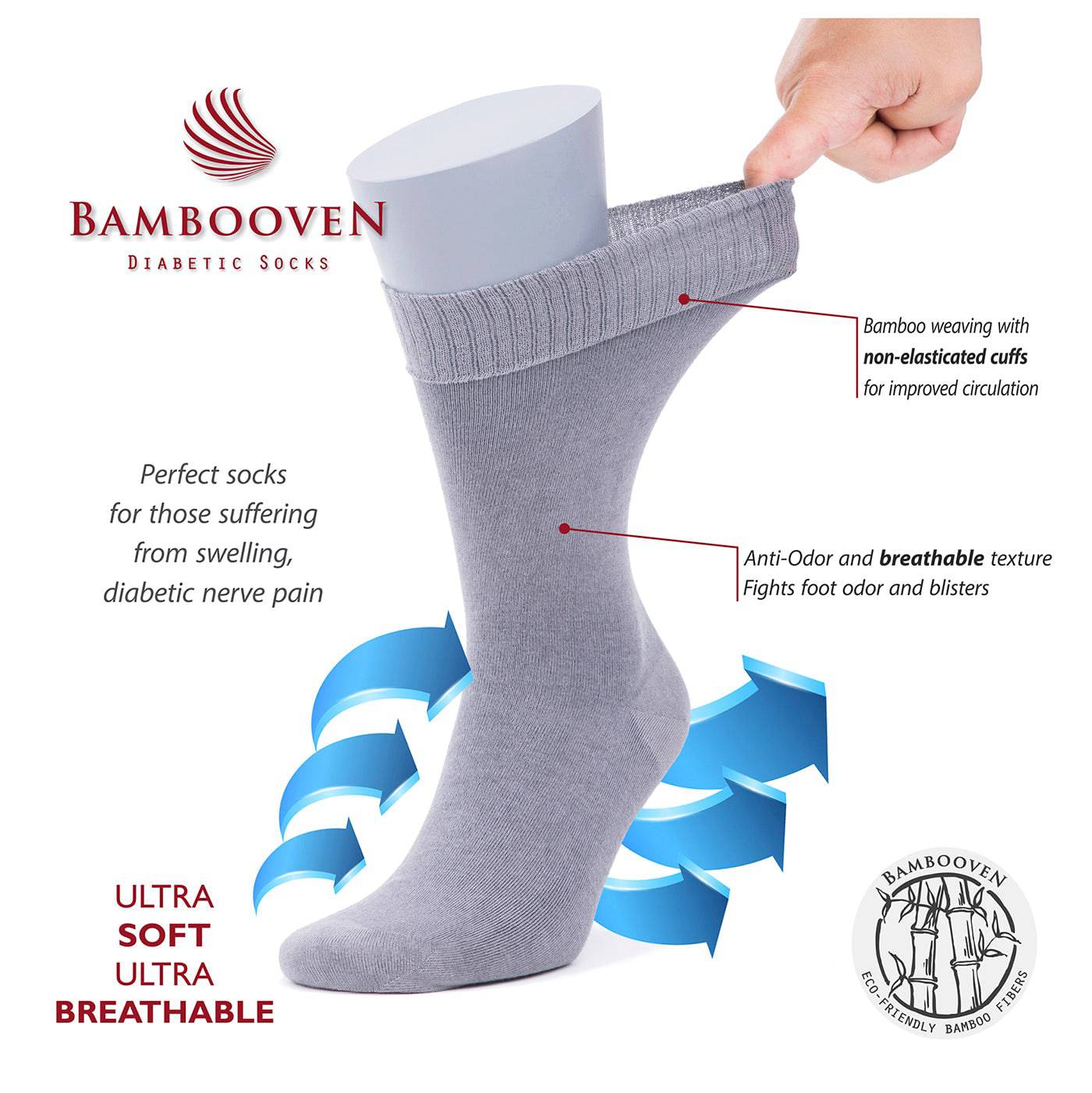 Men’s Bamboo Diabetic Dress & Trouser Socks 6-Pack - 637 - Bambooven