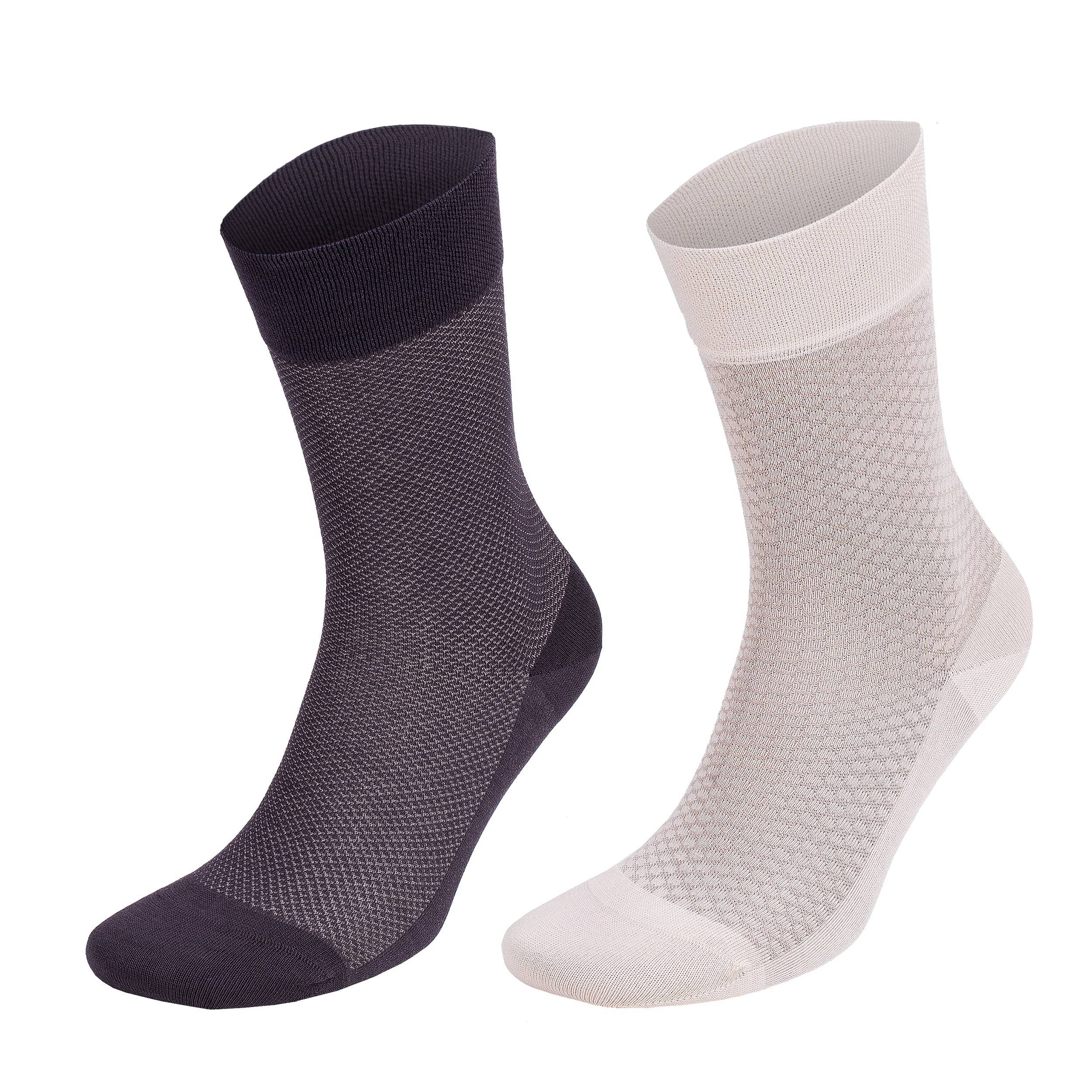 Bambooven Men’s Lightweight Dress and Trouser Socks – Premium Bamboo, Super Soft, Odor Free and Breathable, Calf Socks, Crew Socks (8 Pack)-591 - Bambooven