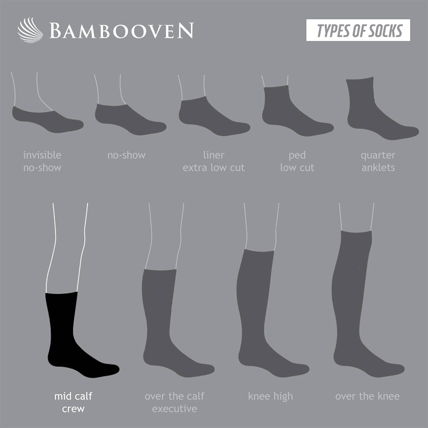 Men’s Bamboo Lightweight Dress & Trouser Socks 8-Pack - 543 - Bambooven