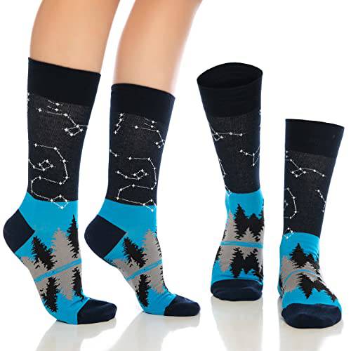 Fun Crew Socks for Men and Women – Colorful Cotton Novelty 6-Pack - Bambooven