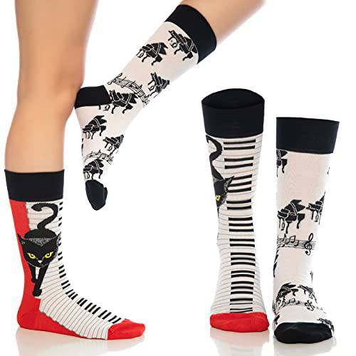 Fun Crew Socks for Men and Women – Colorful Cotton Novelty 6-Pack - Bambooven