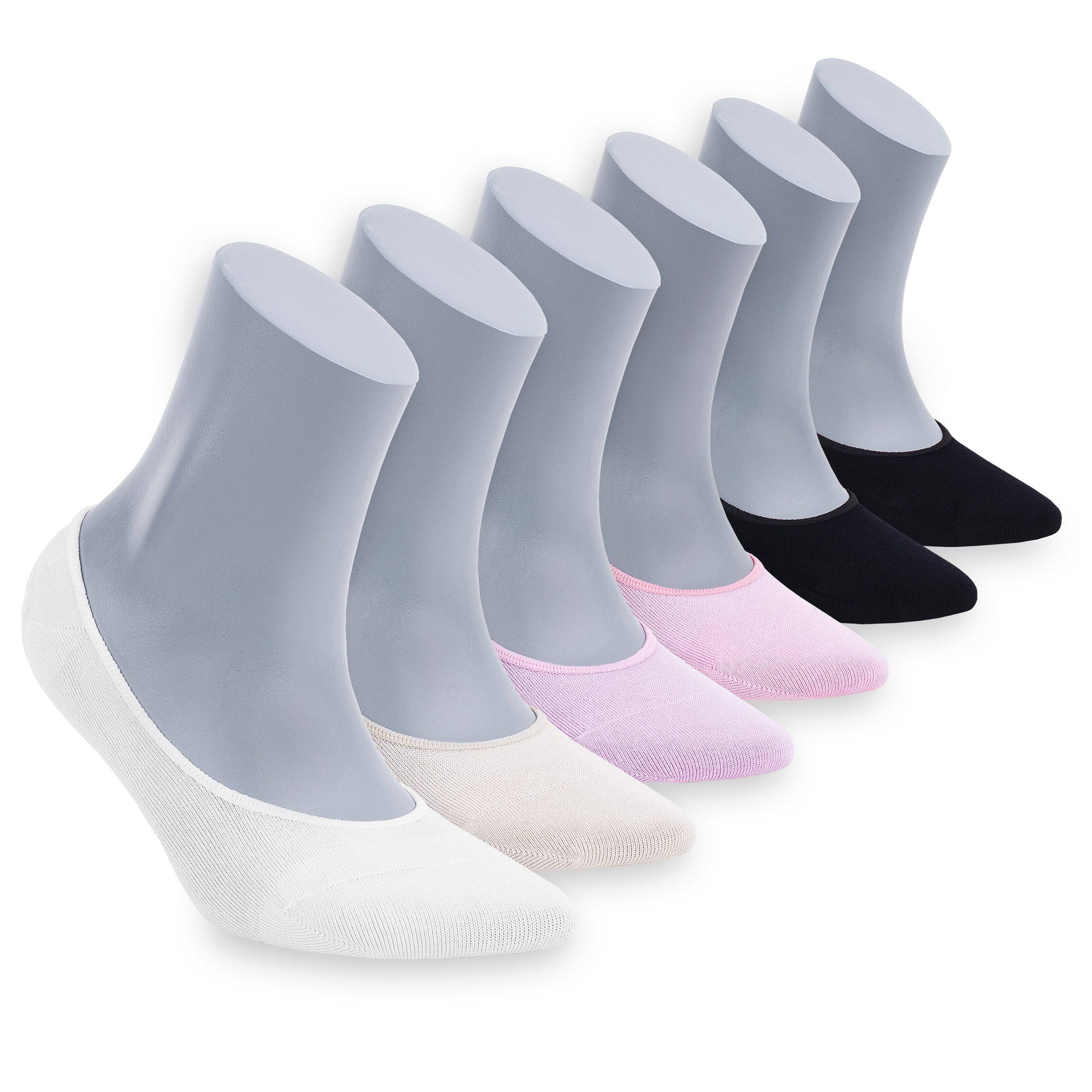 Women's Bamboo No Show Invisible Socks 6-Pack - 612 - Bambooven