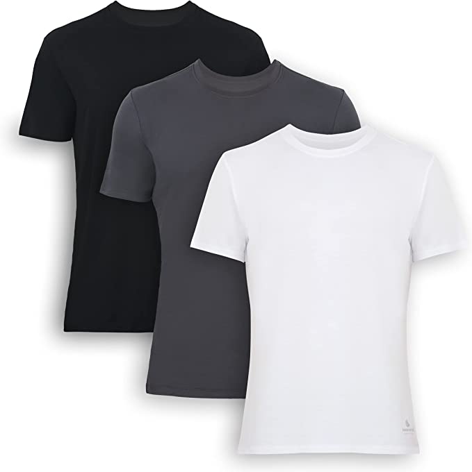 Men's Bamboo Crew Neck Undershirts (3-Pack) - Bambooven
