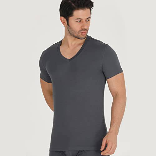Men's Bamboo V-Neck Undershirt (3 Pack) - Bambooven