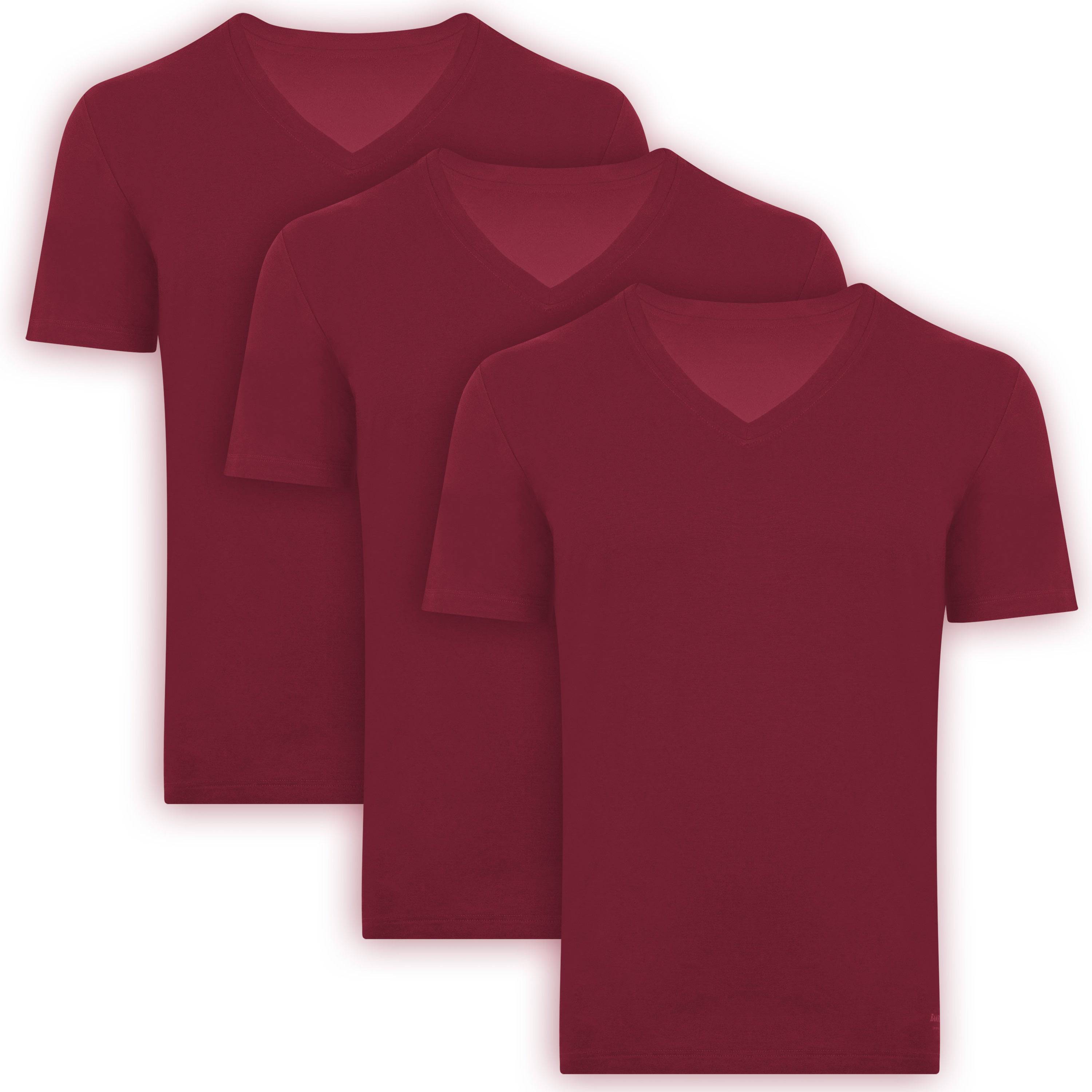 Men's Bamboo V-Neck Undershirt (3 Pack) - Bambooven
