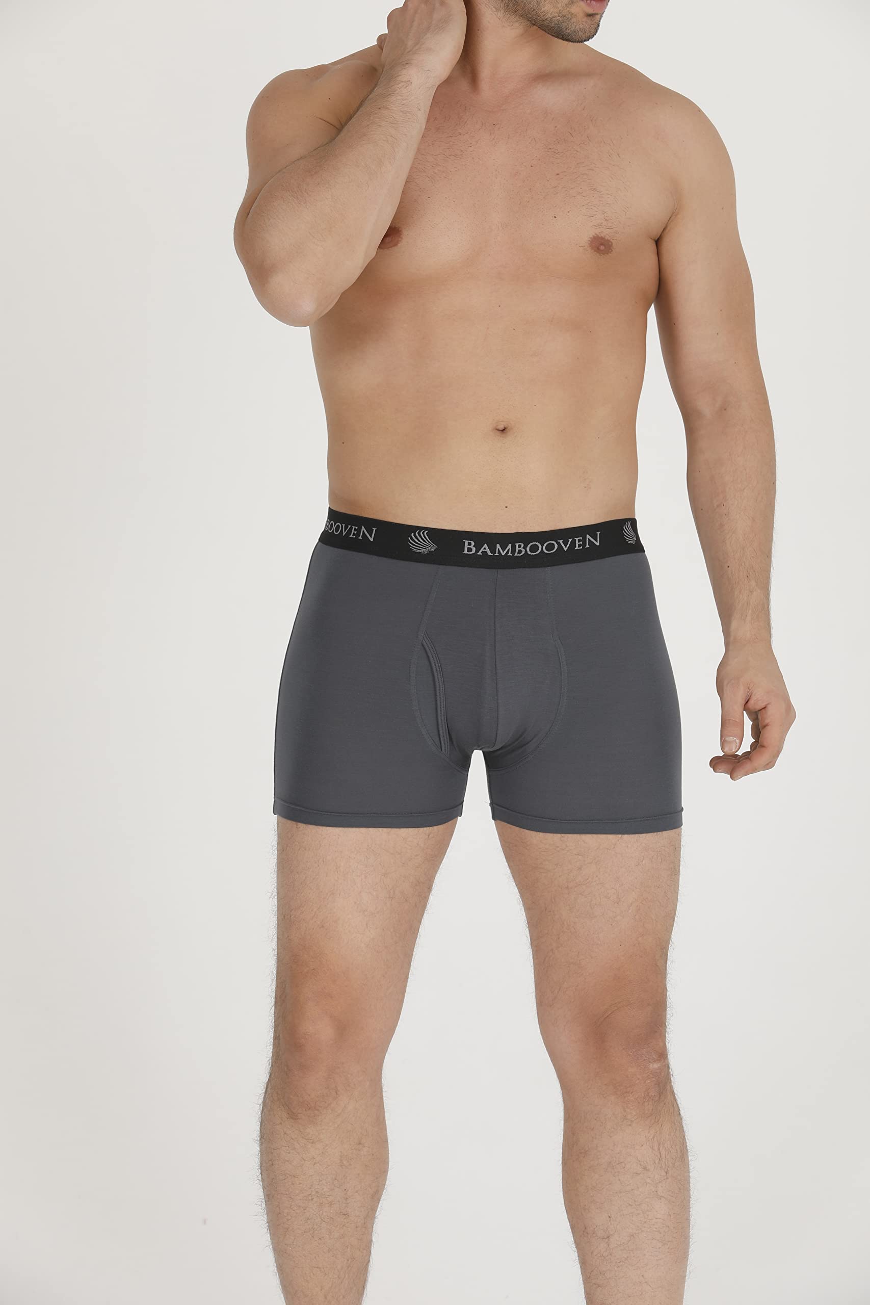Bambooven Breathable Boxer Briefs with Fly โ Sweat-Wicking (4 Pack) - Bambooven