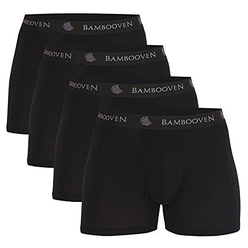 Men's Breathable Bamboo Boxer Briefs with Fly – Sweat-Wicking (4 Pack) - Bambooven