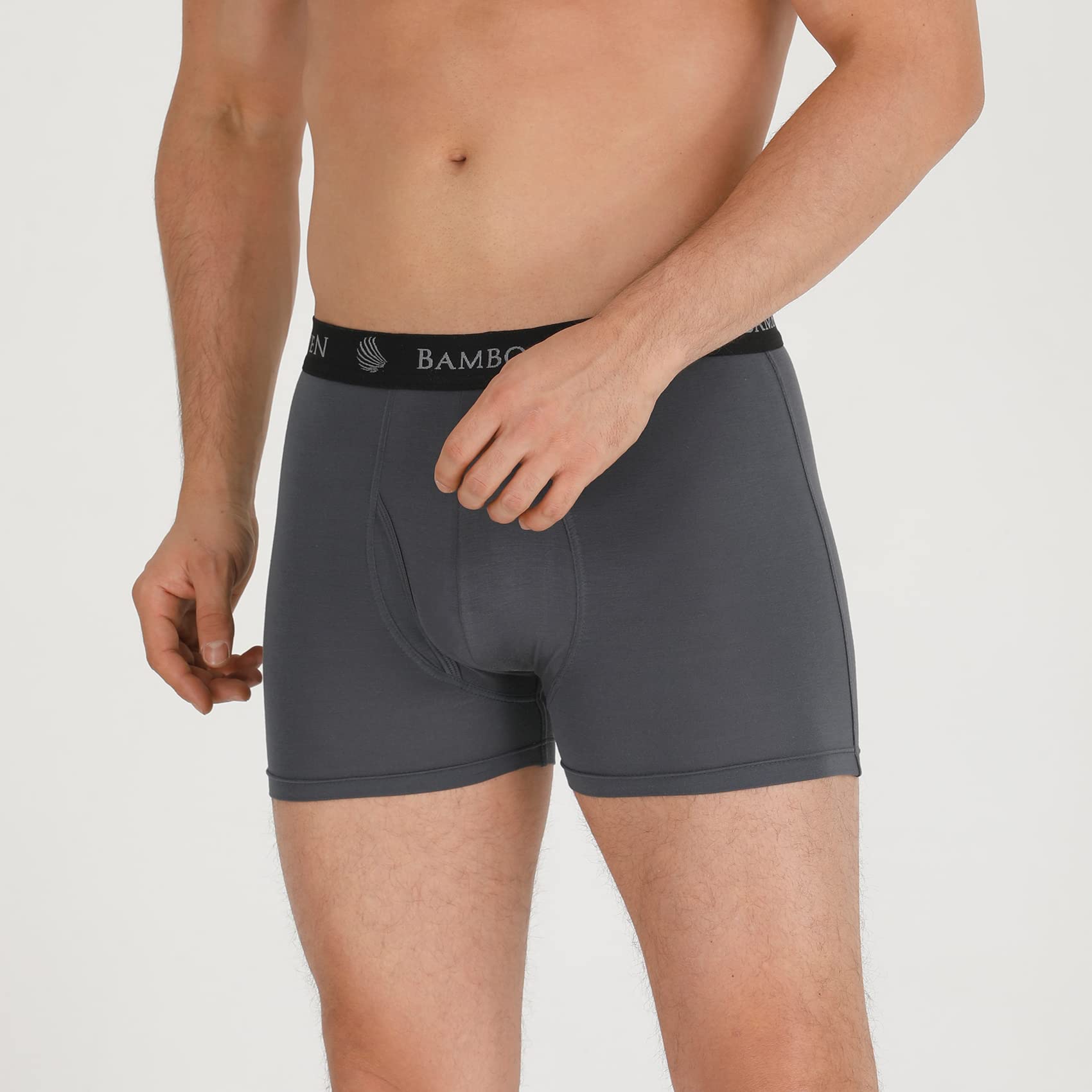 Bambooven Breathable Boxer Briefs with Fly โ Sweat-Wicking (4 Pack) - Bambooven