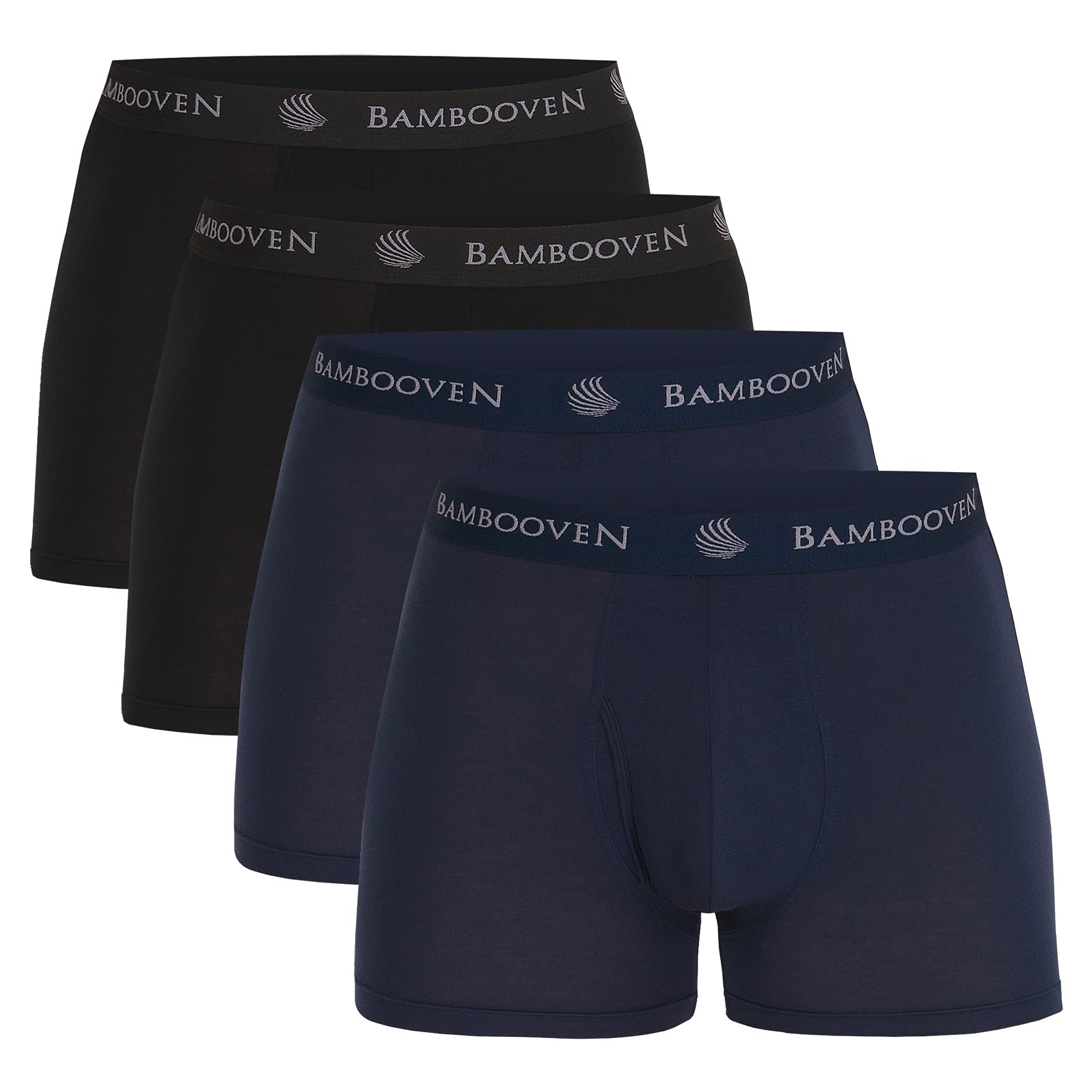 Bambooven Breathable Boxer Briefs with Fly โ Sweat-Wicking (4 Pack) - Bambooven