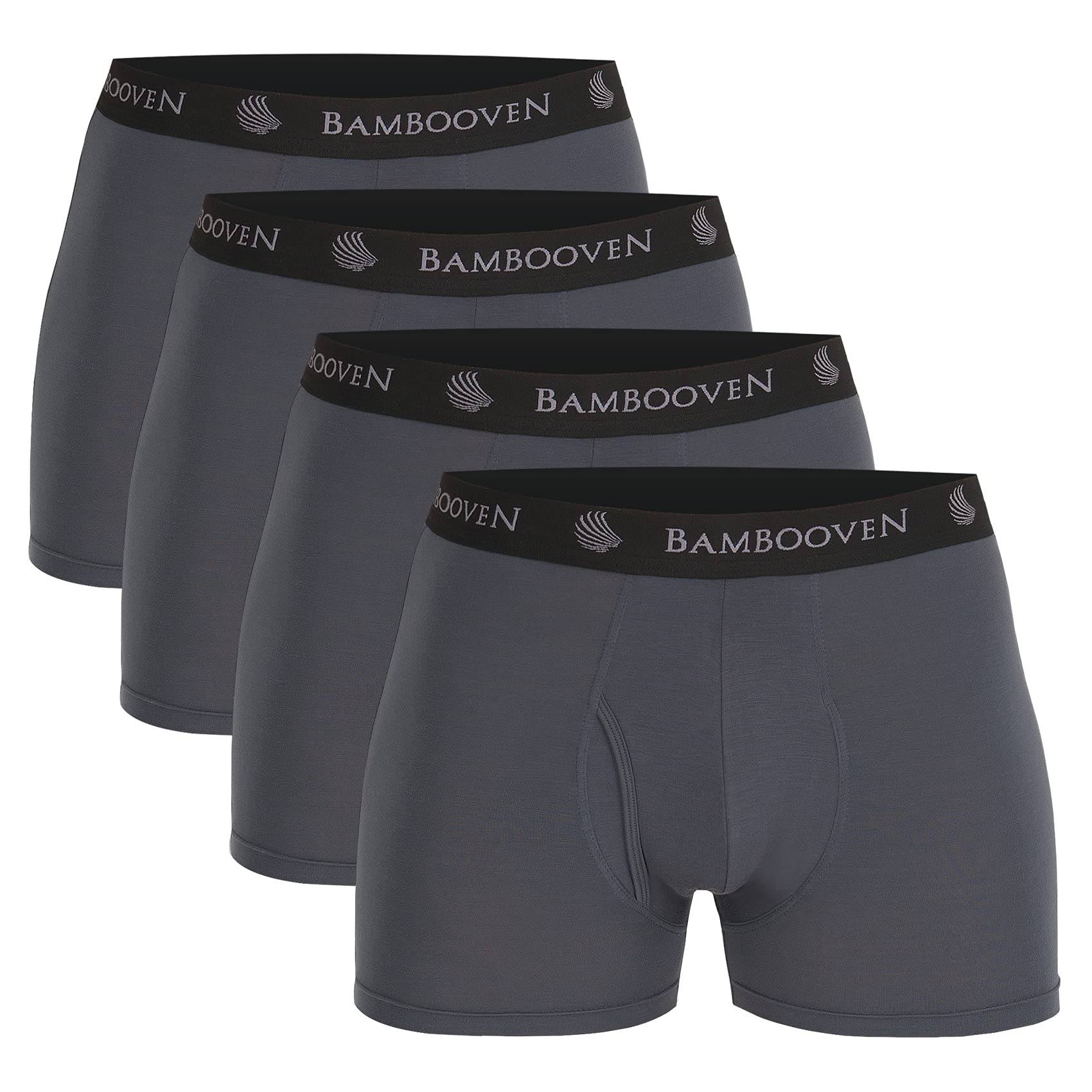 Bambooven Breathable Boxer Briefs with Fly โ Sweat-Wicking (4 Pack) - Bambooven