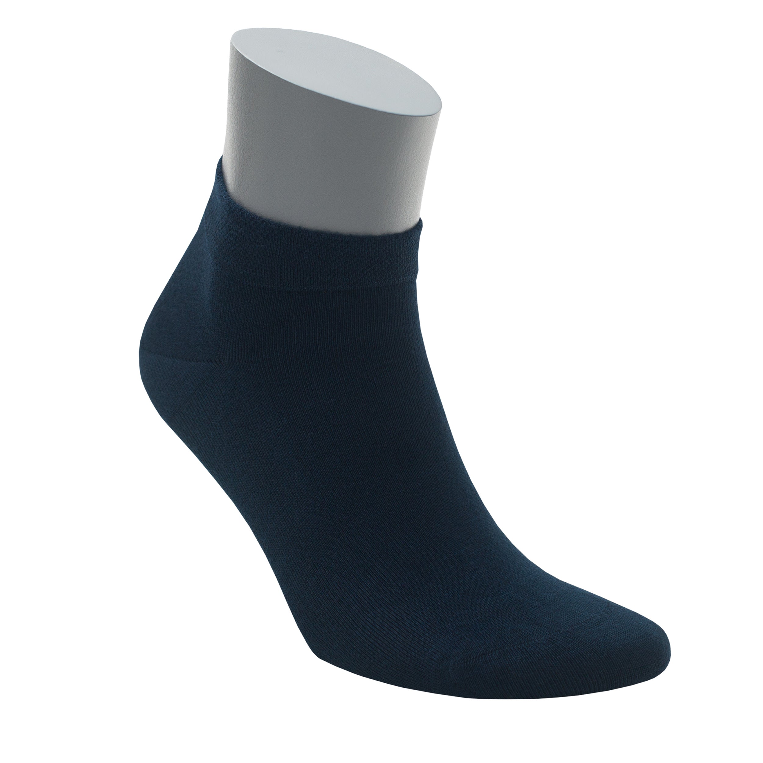 Bambooven Calcetines tobilleros informales para hombre "Dark Navy" - Bambú premium, súper suaves, sin olores y transpirables, calcetines tobilleros, calcetines de corte bajo, calcetines deportivos, fibras de bambú de lujo (paquete de 6) 572