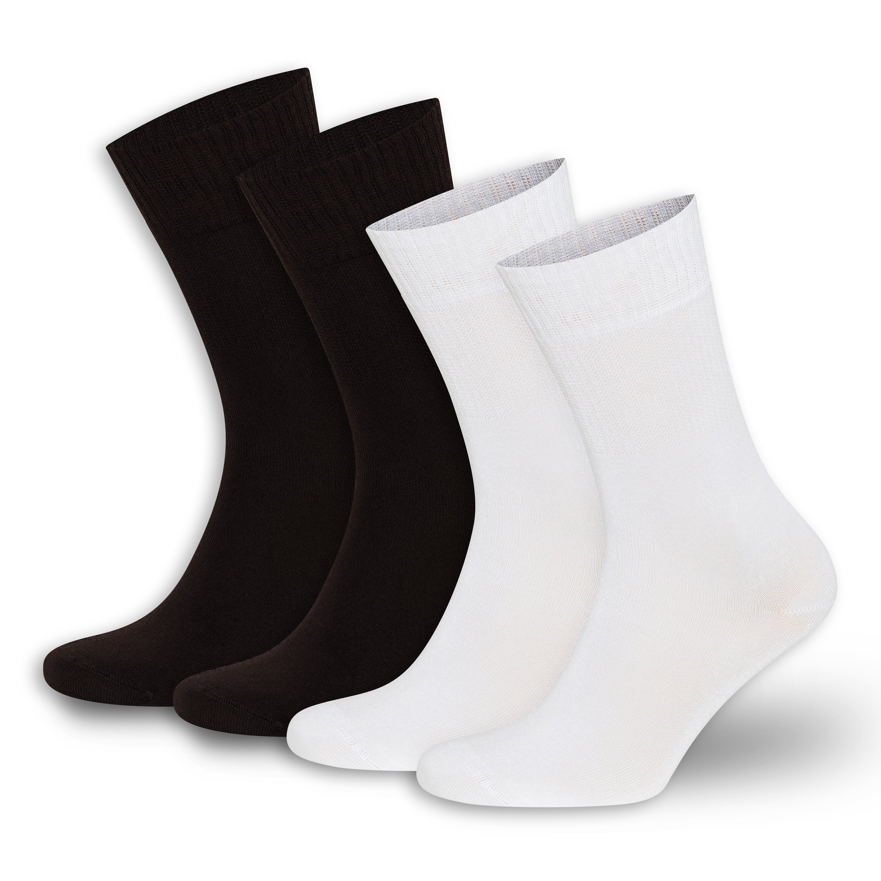 Men’s & Women’s Bamboo Diabetic Crew Socks 4-Pack - Bambooven