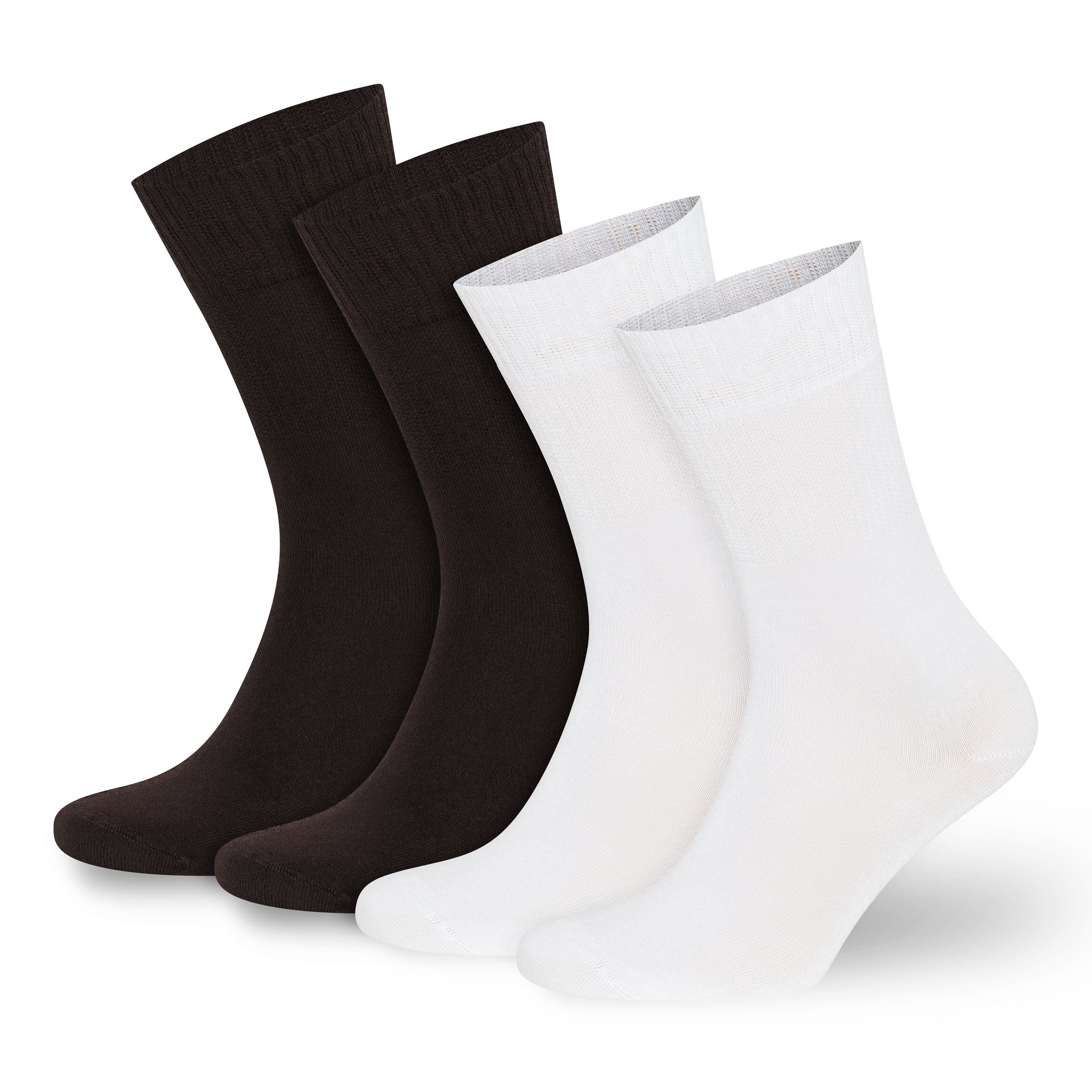 Men’s & Women’s Bamboo Diabetic Crew Socks 4-Pack - Bambooven