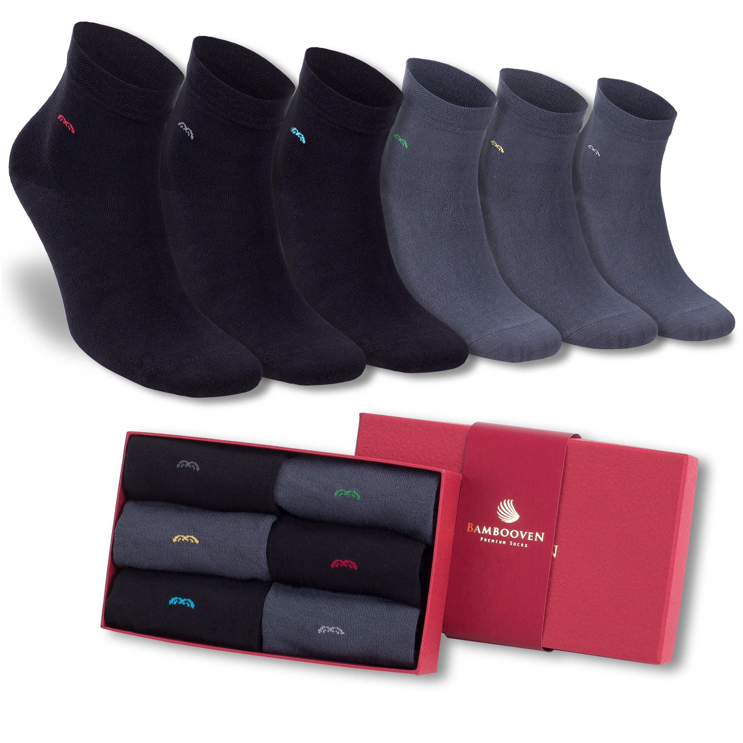 Chaussettes légères Bambooven pour homme (lot de 8) 621