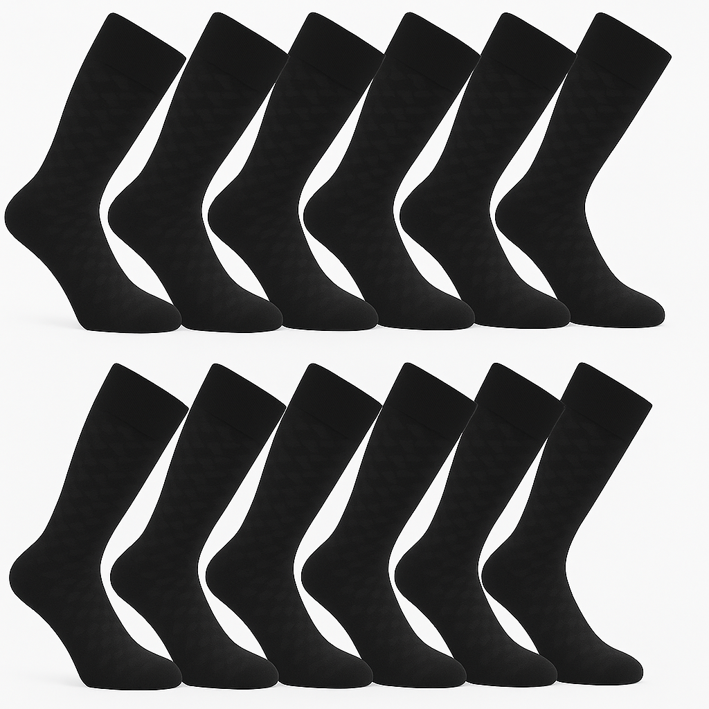 Men’s Bamboo Dress & Trouser Socks 12-Pack - 367-370