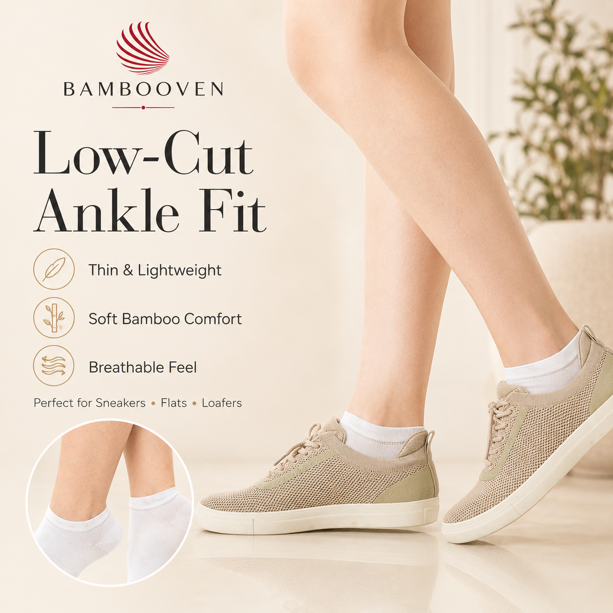 Bambooven Calcetines tobilleros casuales para mujer – Bambú premium, súper suaves, sin olores y transpirables, calcetines tobilleros, calcetines de corte bajo, calcetines deportivos, fibras de bambú de lujo (paquete de 12) - 545 