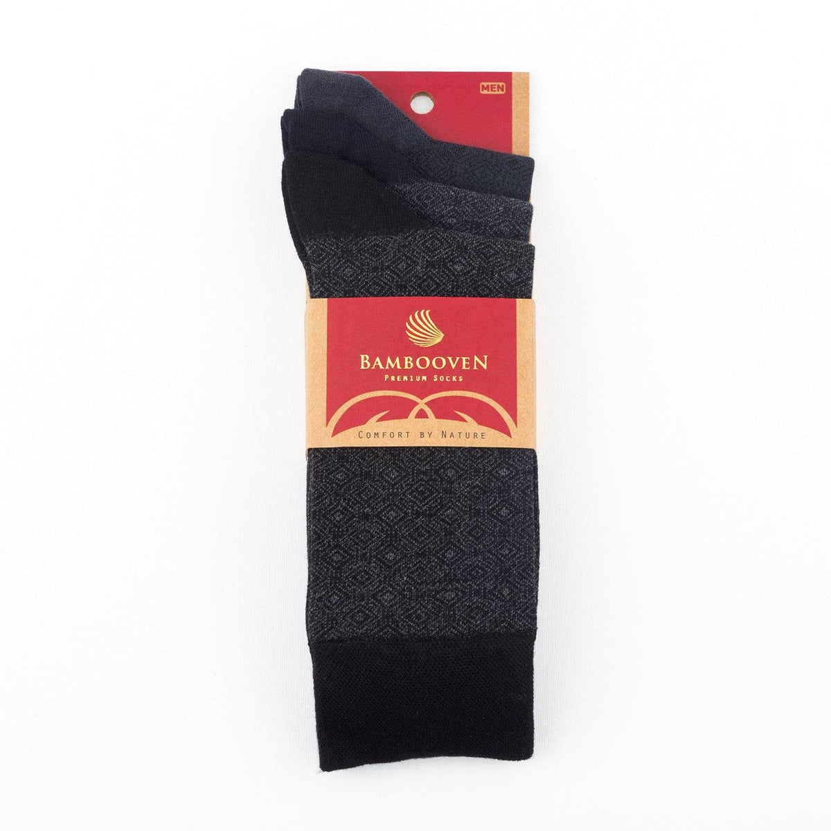 Men’s Bamboo Dress Socks 3-Pack, Caspian