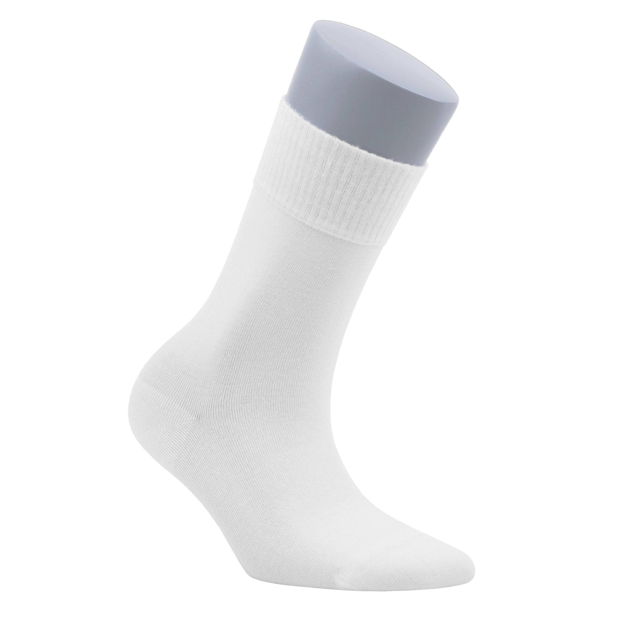 Bambooven Women’s Diabetic Dress & Trouser Socks – White, Loose Fit (6 Pack) - Bambooven